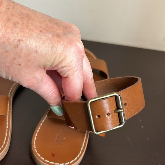 Madewell The Boardwalk Ankle Strap Sandal Leather Brown Shoe Sz 8 - Picture 4 of 11